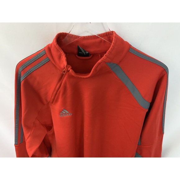 Adidas Men’s Sz M Red 1/4 Asymetric Zip Pullover Track Jacket - Picture 5 of 6